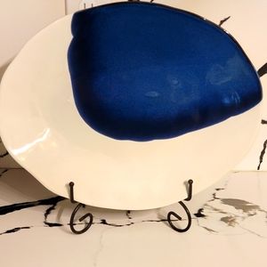 Matceramica Handpainted Stoneware Blue Abstract